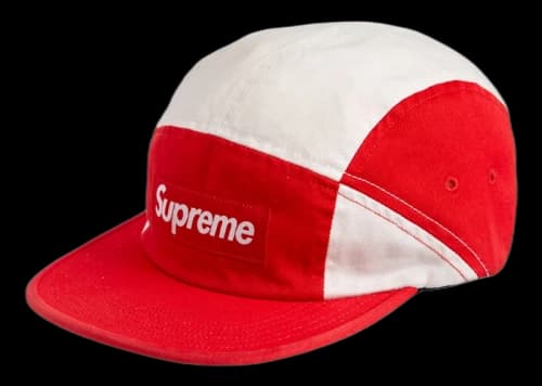 Supreme Contrast Panel Camp Cap Red