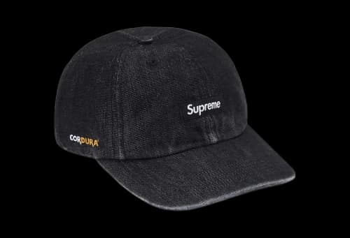Supreme Cordura Denim Small Box 6-Panel Black (SS24)