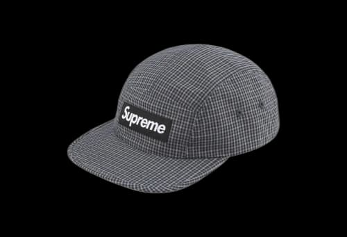 Supreme Cordura Plaid Camp Cap 'Black' (SS25)