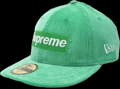 Supreme Corduroy Box Logo Hat Green