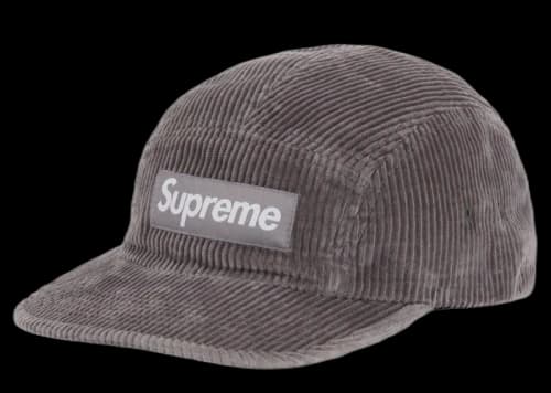 Supreme Corduroy Camp Cap (FW25) Grey