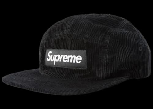 Supreme Corduroy Camp Cap (SS18) Black