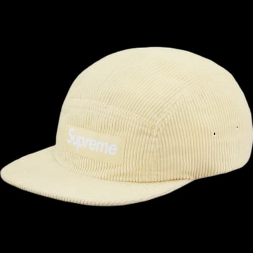Supreme Corduroy Camp Cap (SS18) Pale Yellow