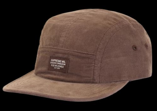 Supreme Corduroy Pocket Camp Cap Brown