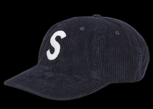 Supreme Corduroy S Logo 6 Panel (FW24) Navy