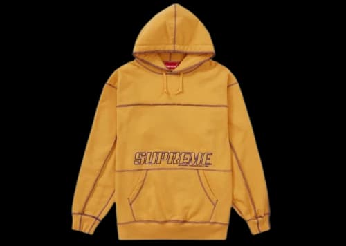 Supreme Coverstitch Hooded Sweatshirt Dusty Gold