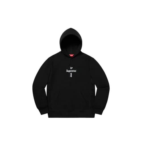 Supreme Cross Box Logo Hooded Sweatshirt Black (FW20)