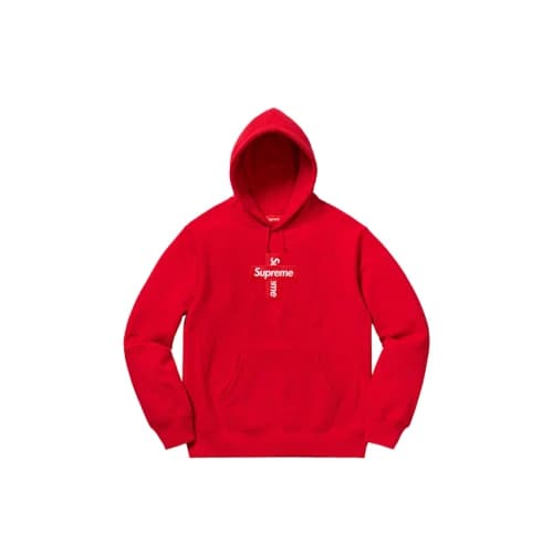Supreme Cross Box Logo Hooded Sweatshirt Red (FW20)