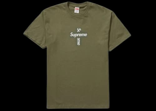 Supreme Cross Box Logo Tee Light Olive