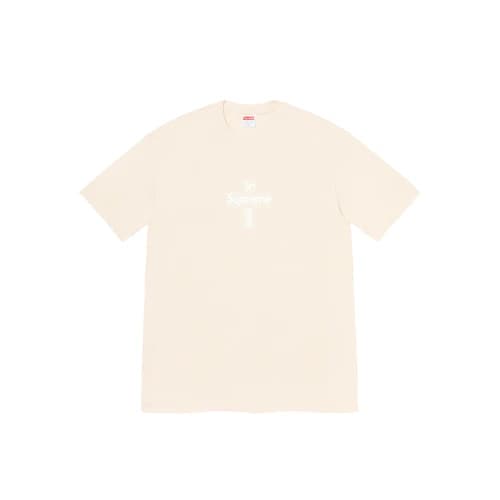 Supreme Cross Box Logo Tee Natural (FW20)