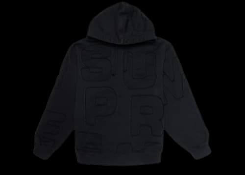 Supreme Cutout Letters Hooded Sweatshirt Black