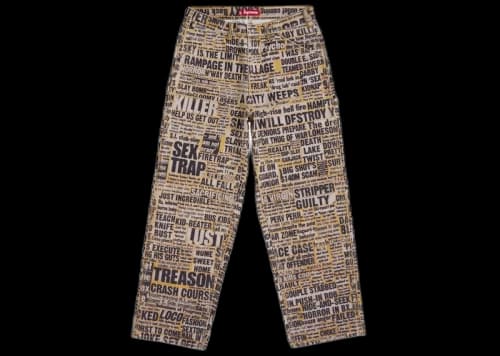Supreme Dash Snow Double Knee Painter Pant Multicolor