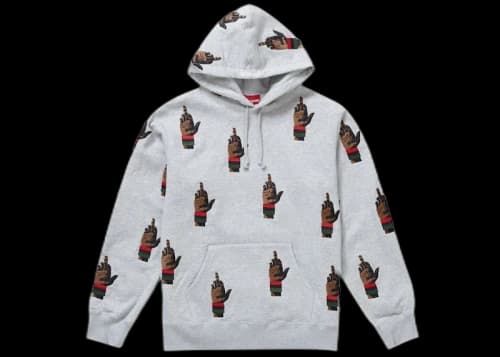 Supreme dead prez RBG Embroidered Hooded Sweatshirt Heather Grey
