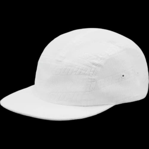 Supreme Debossed Corduroy Camp Cap White