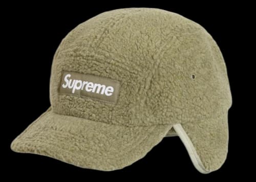 Supreme Deep Pile Earflap Camp Cap Olive