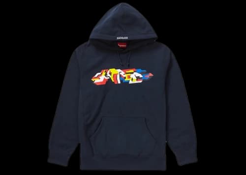 Supreme Delta Logo Hooded Sweatshirt Navy