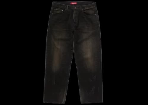 Supreme Distressed Loose Fit Selvedge Jean (FW24) Washed Black