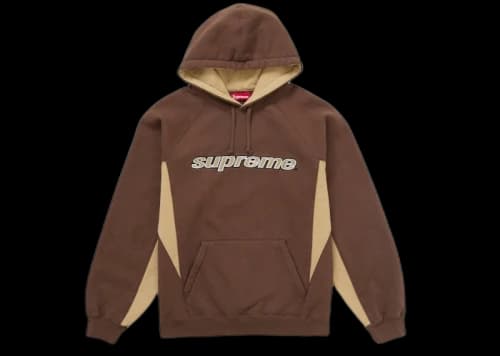 Supreme Division Hooded Sweatshirt Brown
