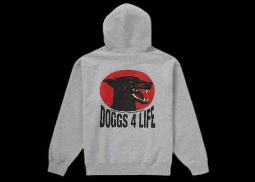 Supreme Doggs Hooded Sweatshirt Heather Grey