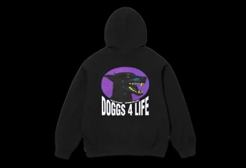 Supreme Dogs Hooded Sweatshirt Black (SS24)