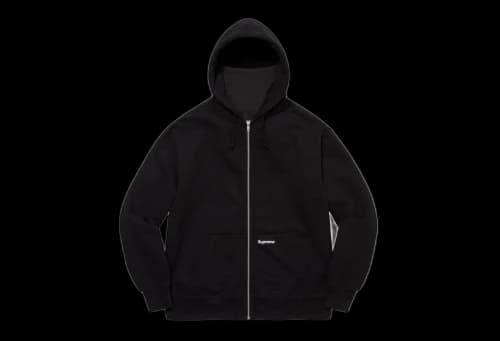 Supreme Double Hood Facemask Zip Up Hooded Sweatshirt Black (FW22)