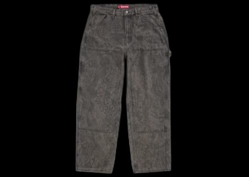 Supreme Double Knee Painter Pant (FW24) Washed Black