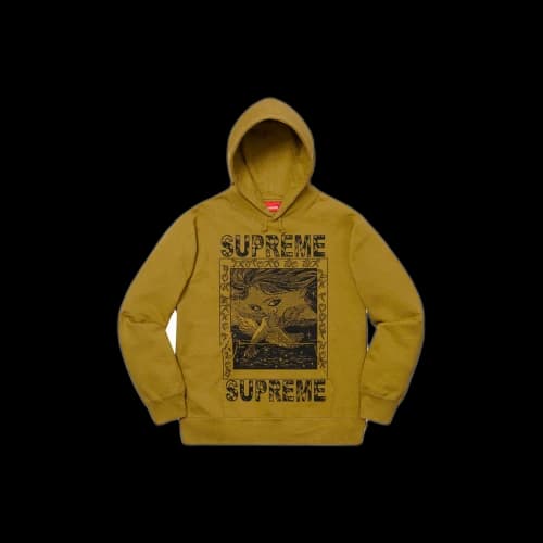 Supreme Doves Hooded Sweatshirt Dark Mustard (FW19)