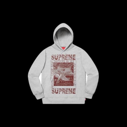 Supreme Doves Hooded Sweatshirt Heather Grey (FW19)
