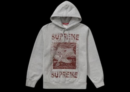 Supreme Doves Hooded Sweatshirt Heather Grey