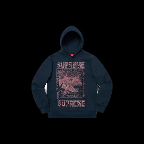 Supreme Doves Hooded Sweatshirt Navy (FW19)