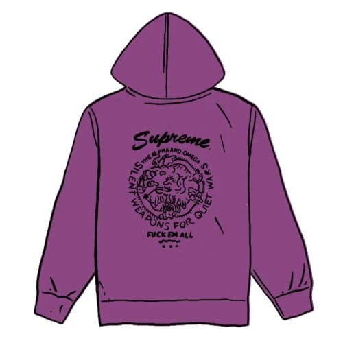 Supreme Dragon Overdyed Hooded Sweatshirt Bright Purple