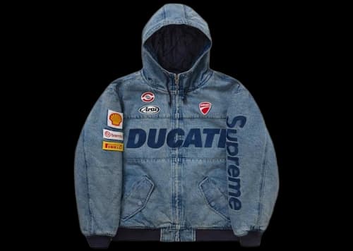 Supreme Ducati Hooded Work Jacket Denim