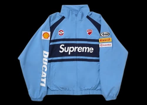 Supreme Ducati Track Jacket Light Blue