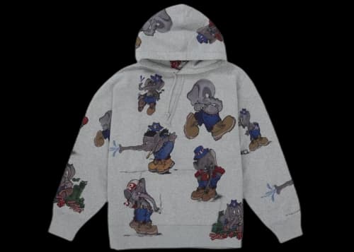 Supreme Elephant Hooded Sweatshirt Heather Grey