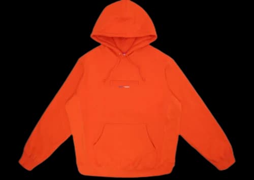 Supreme Embossed Logo Hooded Sweatshirt (SS18) Dark Orange