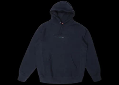 Supreme Embossed Logo Hooded Sweatshirt (SS18) Navy