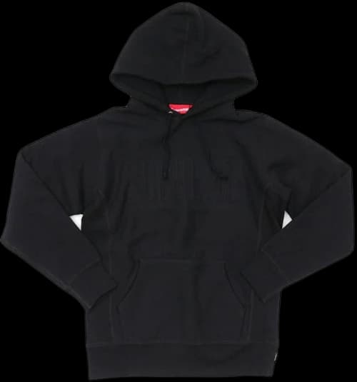 Supreme Embroidered Outline Hooded Sweatshirt Black
