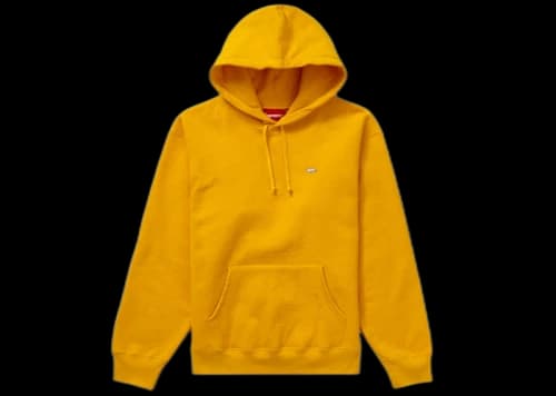 Supreme Enamel Small Box Hooded Sweatshirt Bright Gold