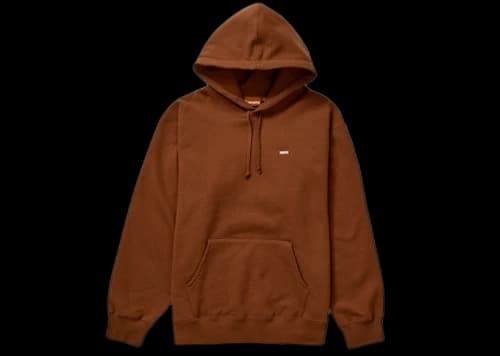 Supreme Enamel Small Box Hooded Sweatshirt Brown