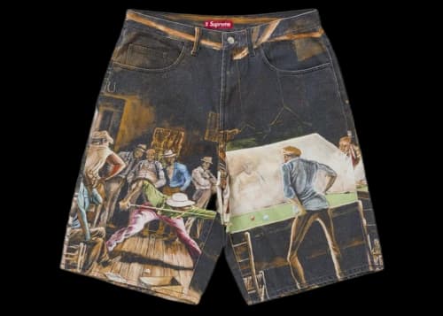 Supreme Ernie Barnes Baggy Denim Short Pool Hall