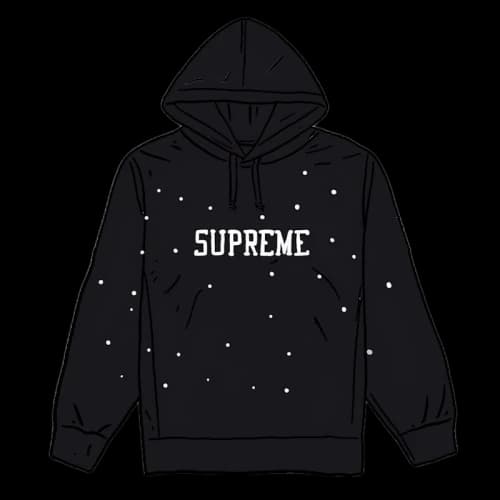 Supreme Eyelet Hooded Sweatshirt Black