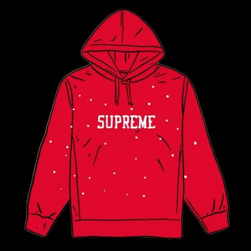 Supreme Eyelet Hooded Sweatshirt Red