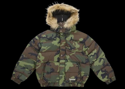Supreme Facemask 700-Fill Down Puffer Jacket Woodland Camo
