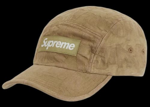 Supreme Fat Tip Jacquard Denim Camp Cap Olive