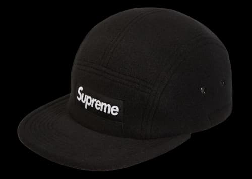 Supreme Fleece Pullcord Camp Cap Black