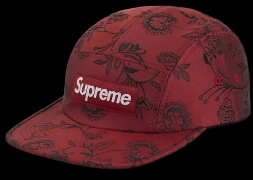 Supreme Floral Jacquard Camp Cap Red