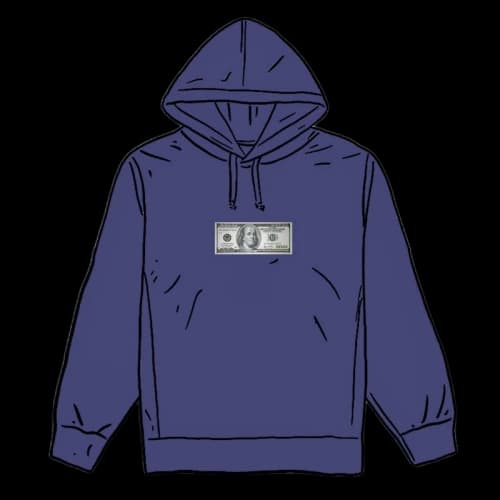 Supreme Franklin Hooded Sweatshirt Washed Navy