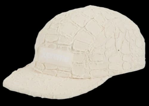 Supreme Frayed Croc Denim Camp Cap Natural