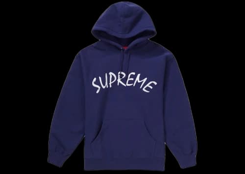 Supreme FTP Arc Hooded Sweatshirt Washed Navy