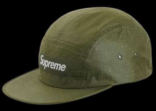 Supreme Fuck Everybody Jacquard Camp Cap Olive